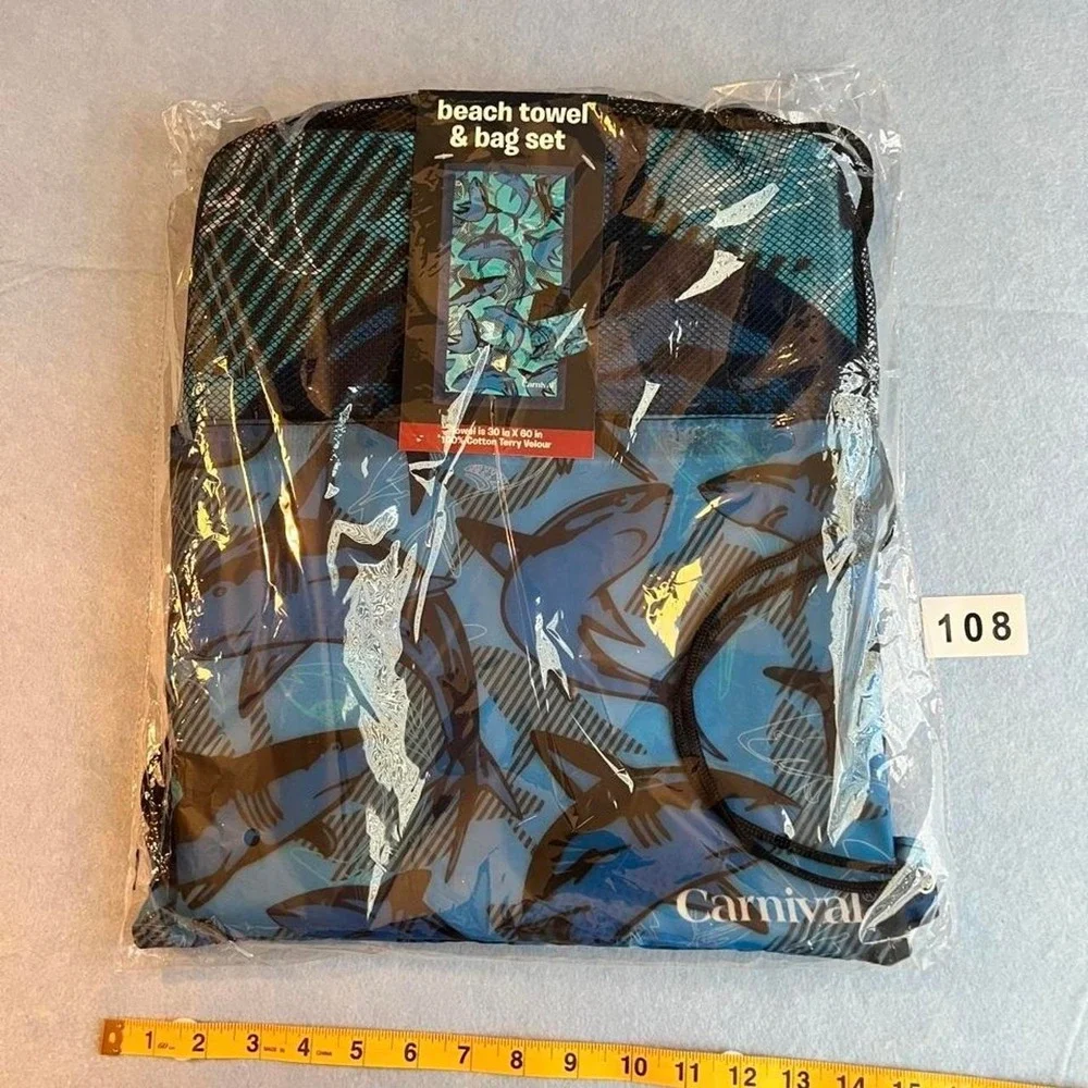 Carnival Beach Towel and Bag Set NEW
